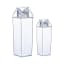 Trendz Of Today Square Clear Carton Bottles - 500ml showing scale with a 1L carton bottle