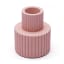 Alkaline Fluted Form Candle Holder - Rose