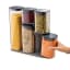 Joseph Joseph Podium Storage Jar Set, 5 piece with rice, beans and pasta