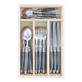 Laguiole by Andre Verdier Cutlery Set, 24-Piece - Mouse Grey