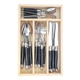 Laguiole by Andre Verdier Cutlery Set, 24-Piece - Black