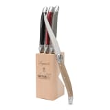 Laguiole by Andre Verdier Steak Knife Set with Stand, 6-Piece - Traditional Mix