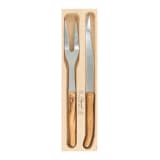 Laguiole by Andre Verdier Carving Set, Set of 2 - Olive Wood