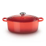 Le Creuset Signature 9 Litre Oval Cast Iron Casserole, 35cm - Cerise (Cherry)