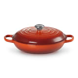 Le Creuset Signature 3.5 Litre Shallow Casserole, 30cm - Cayenne