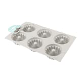 Kitchen Inspire Silicone Bundtlette Pan, 6-Cup - Rock Grey