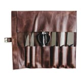 Arrow Leather Goods Knife Roll Bag - Natural Brown