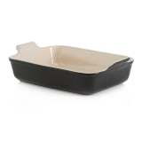 Le Creuset Stoneware Heritage Rectangular Dish, 26cm - Matte Black