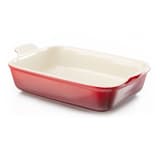 Le Creuset Stoneware Heritage Rectangular Dish, 26cm - Cerise