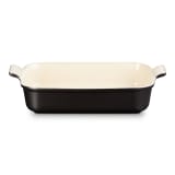 Le Creuset Stoneware Heritage Rectangular Dish, 32cm - Matte Black