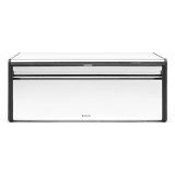 Brabantia Fall Front Bread Bin - Brilliant Steel and Black