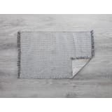 Amelia Jackson Dobby Bath Mat, 75cm x 120cm - Natural & Grey