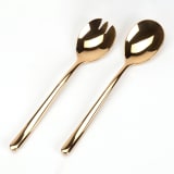 Nicolson Russell Buddha Titanium Salad Servers, Set of 2 - Champagne Gold 