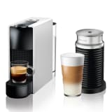 Nespresso Essenza Bundle Mini Automatic Espresso Machine with Aeroccino Milk Frother - Square Silver