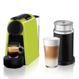 Nespresso Essenza Bundle Mini Automatic Espresso Machine with Aeroccino Milk Frother - Pyramid Lime Green 