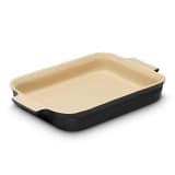 Le Creuset Stoneware Rectangular Dish, 32cm - Matte Black