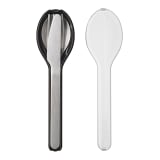 Mepal Ellipse Cutlery Set & Case, 3-Piece - Nordic Black