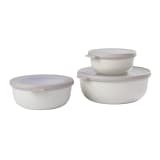 Mepal Cirqula Shallow Bowl Set, 3-Piece - Nordic White