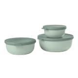 Mepal Cirqula Shallow Bowl Set, 3-Piece - Nordic Sage