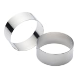 KitchenCraft Stainless Steel Cooking/Stack Rings, Set of 2 - 9cm x 3.5cm 