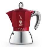 Bialetti 6 Cup Induction Moka Pot - Red