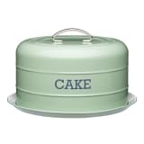 KitchenCraft Living Nostalgia Airtight Domed Cake Tin - Sage Green