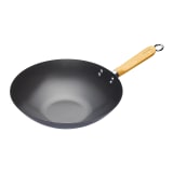 KitchenCraft Carbon Steel Non-Stick Wok - 25cm 