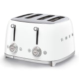 Smeg Retro 4-Slice Square Toaster, 2000W - White