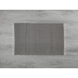 Amelia Jackson Dhurrie Twill Bath Mat, 50cm x 80cm - Charcoal