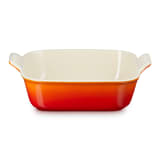 Le Creuset Stoneware Heritage Square Dish, 23cm - Flame