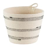 Mia Melange Black Stitched Planter Basket - Medium 