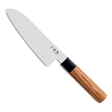 KAI Shun Seki Magoroku Pakka Wood Santoku Slicing Knife, 17cm - 