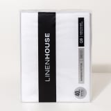 Linen House Elka Bamboo White Fitted Sheet, 500 Thread Count - Single XL 