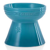 Le Creuset Stoneware Footed Pet Bowl, 12cm - Caribbean Blue