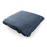 Linen Drawer Harmony Large Pure Cotton Throw - Denim Blue