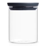 Brabantia Dark Grey Stackable Glass Storage Jar - 600ml 