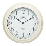 KitchenCraft Living Nostalgia Clock, 25cm - Antique Cream