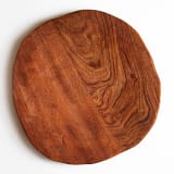 Pieter De Jager Rustic Wooden Serving Plate, 29cm - Rosewood