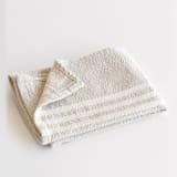 Barrydale Hand Weavers Small Contemporary Striped End Towel - Stone
