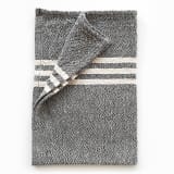 Barrydale Hand Weavers Small Contemporary Striped End Towel - Charcoal