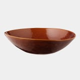 Mervyn Gers Large Glazed Stoneware Serving Bowl, 30cm - Brown