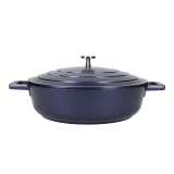 MasterClass Cast Aluminium 4L Shallow Casserole Dish, 28cm - Metallic Navy