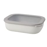 Mepal Cirqula Shallow Rectangular Multi Bowl, 2L - Nordic White