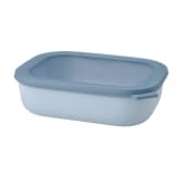 Mepal Cirqula Shallow Rectangular Multi Bowl, 2L - Nordic Blue