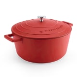 MasterClass Cast Aluminium 5L Casserole Pot, 28cm - Traditional Red