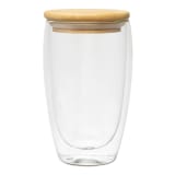 MicroGarden Double-Walled Glass with Bamboo Lid - 450ml 