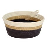 Mia Melange Jute & Charcoal Bowl Basket - Small 