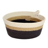 Mia Melange Jute & Charcoal Bowl Basket - Medium 