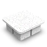 W & P Peak Extra Large Ice Tray - White Speckled