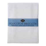 DSA White Polycotton Round Tablecloth - 230cm 